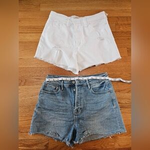 Womens Shorts Bundle! Stylish White and Blue Denim Distressted Women's Shorts